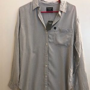 A&F striped button up